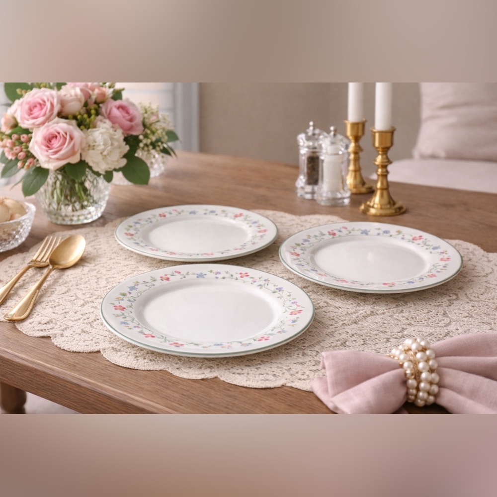 Royal Doulton ‘Expressions Florentina’ Side Plates – Vintage Floral China